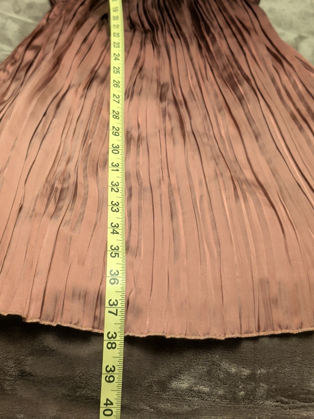 ZARA| Pleated Burgundy Ombre Dress - Sz S/M - Picture 11 of 15